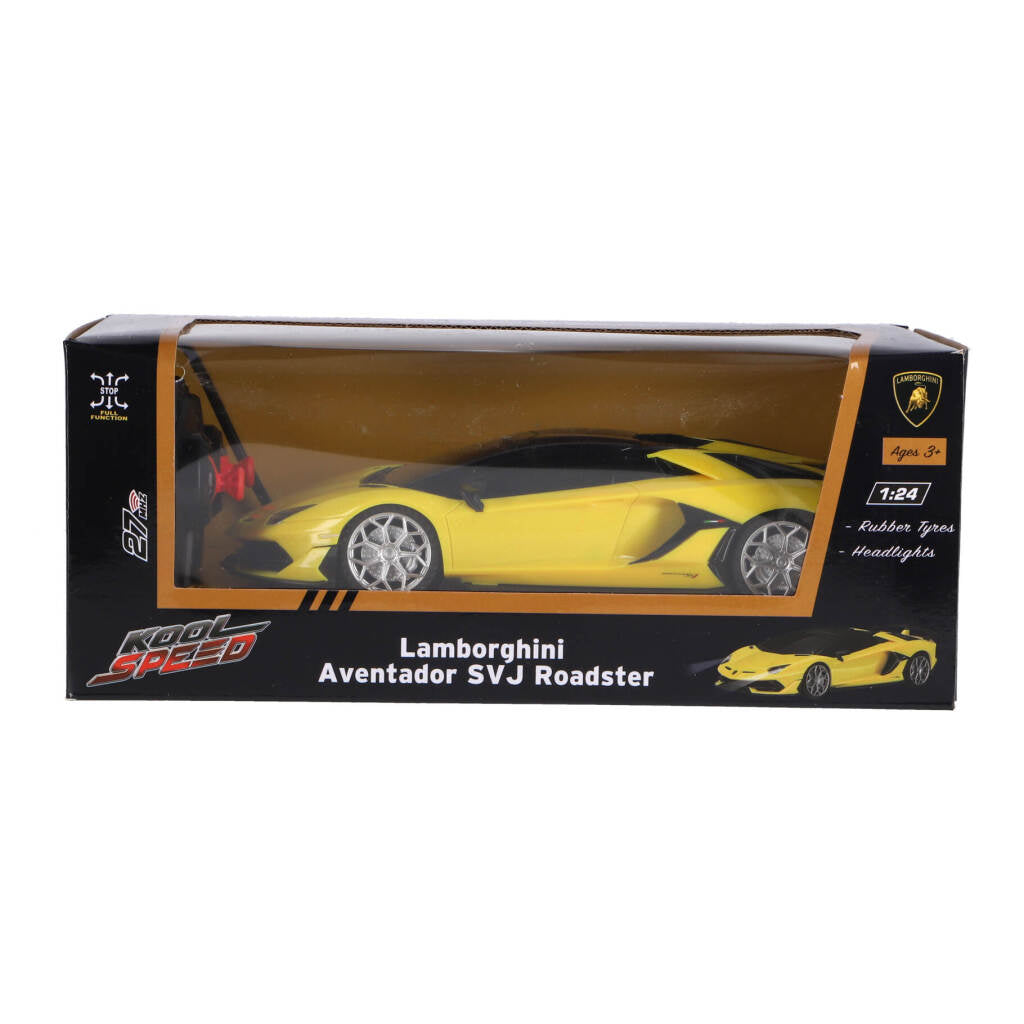 Kool Speed voiture radiocommandée Lamborghini 1:24 Aventador SVJ Roadster jaune