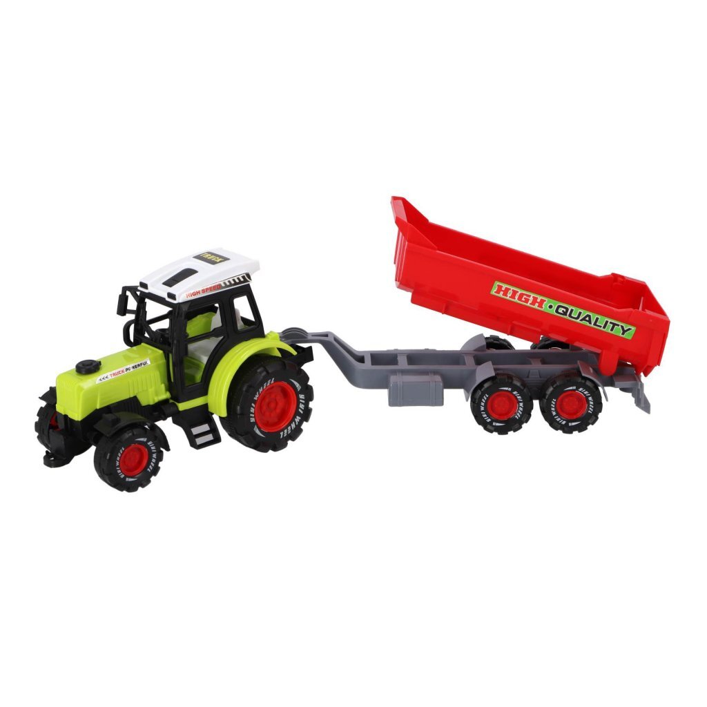 Autres marques Tracteur d'agriculteur avec remorque 45 cm rouge vert