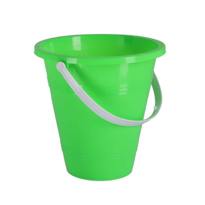 Seau avec poignée assorti orange, vert, jaune et bleu