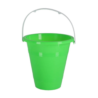 Seau avec poignée assorti orange, vert, jaune et bleu