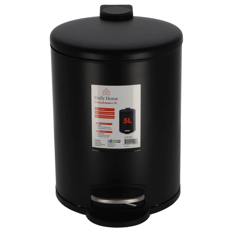 Poubelle à pédale Daily home 5l noir