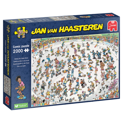Jan van Haasteren Puzzle Skateboard de puzzle dans le Bowl, 2000.