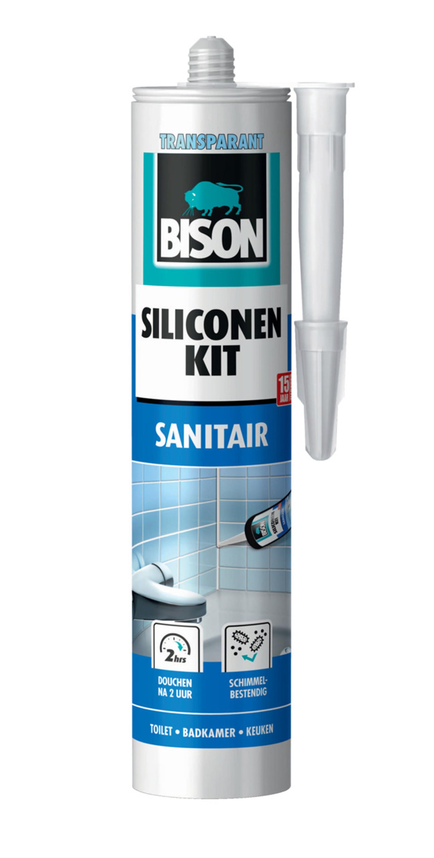 Bison mastic silicone sanitaire transparent