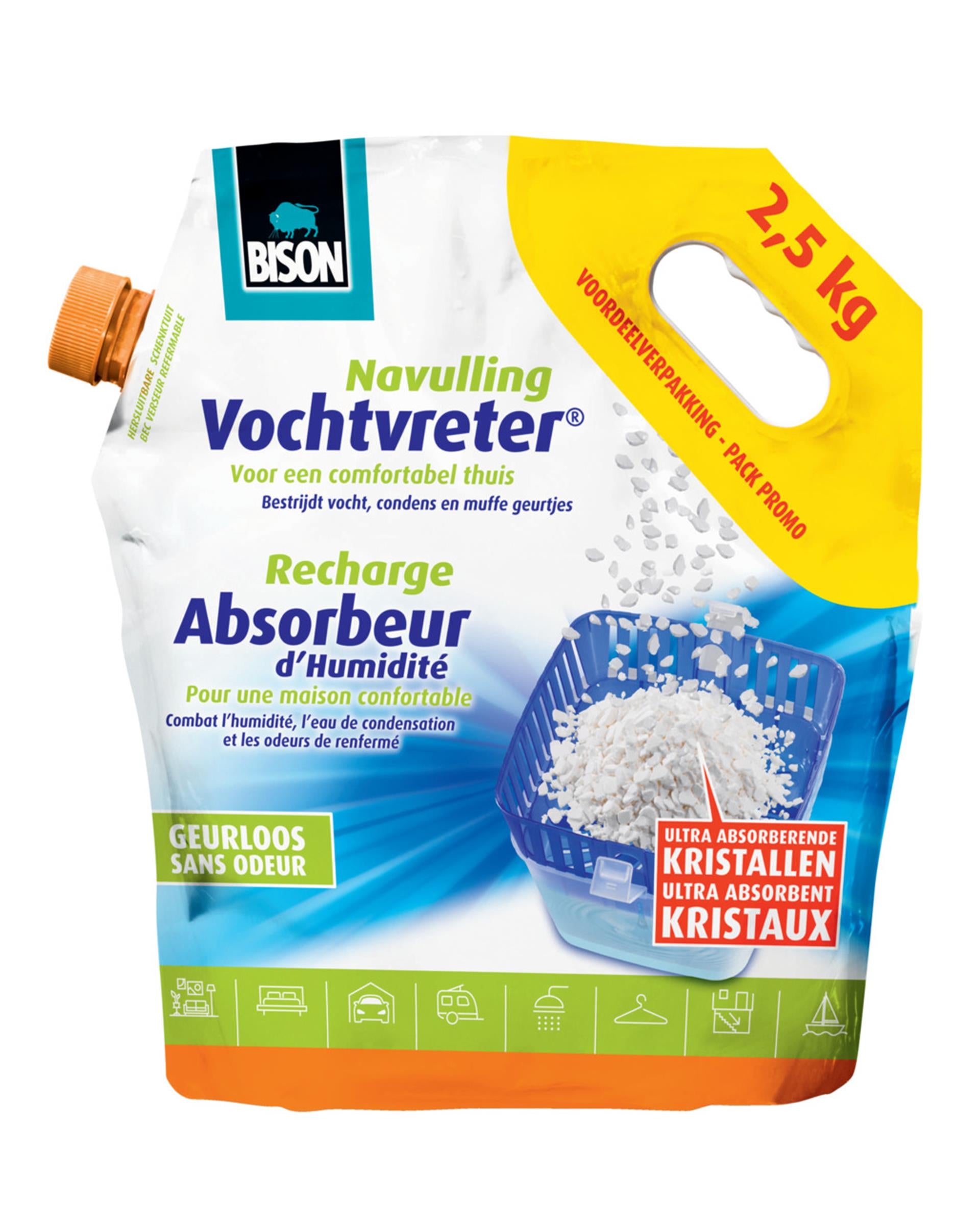 Recharge absorbeur d'humidité Bison 2,5kg