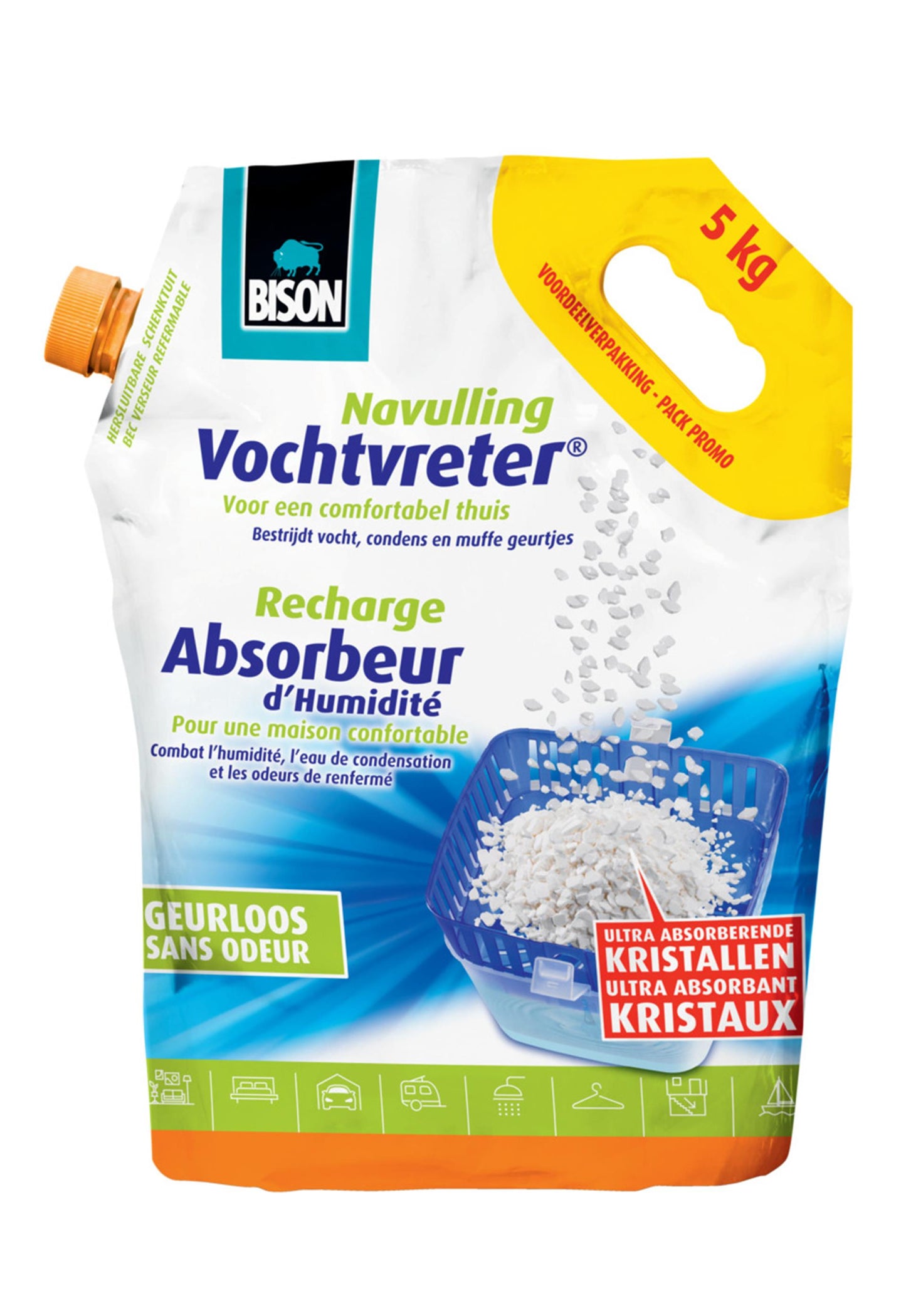 Bison absorbeur d'humidité ultra recharge 5kg