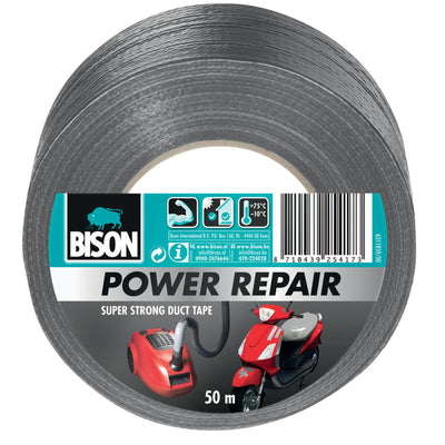 Bison power duct tape gris 50mx4,8cm