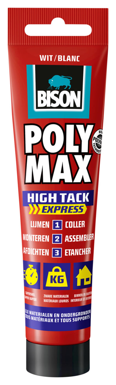 Bison poly max high tack express blanc