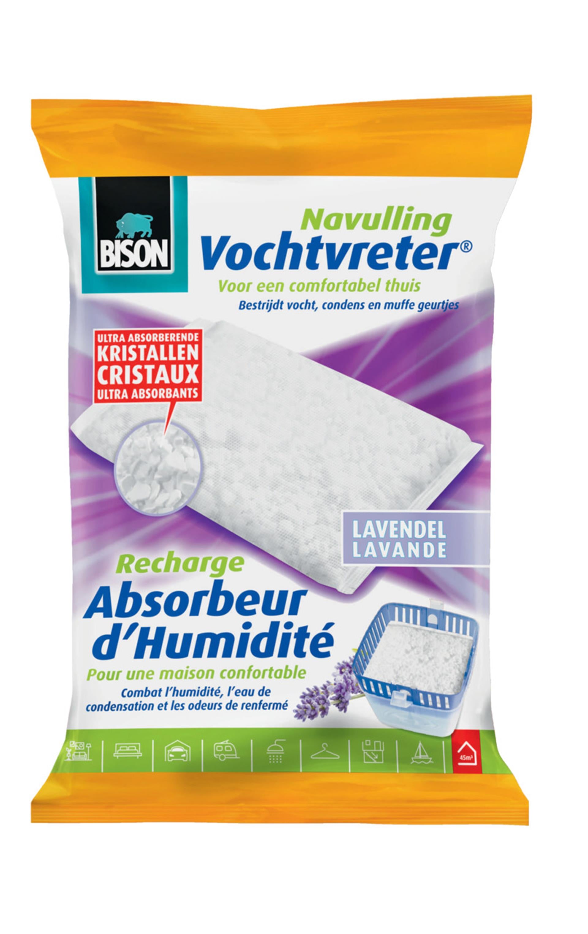 Recharge absorbeur d'humidité Bison 450gr lavande