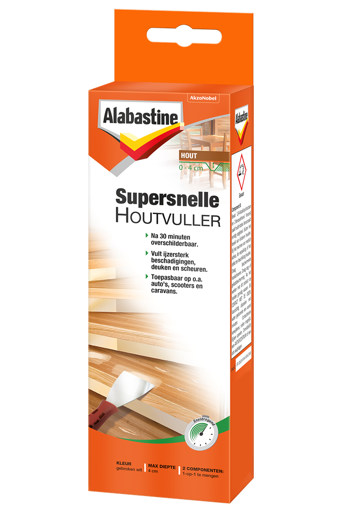 Ensemble de mastic à bois super rapide Alabastine | 150g - 5944057
