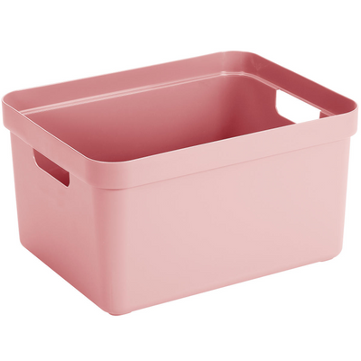 Sigma home boîte de rangement 32l rose 445x345x243mm | 2 pièces