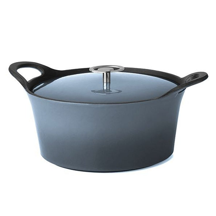 Cuisinox Volcan Cuisinox Cast Fer Frying Pan 24 cm 3,4 L de jean bleu émaillé