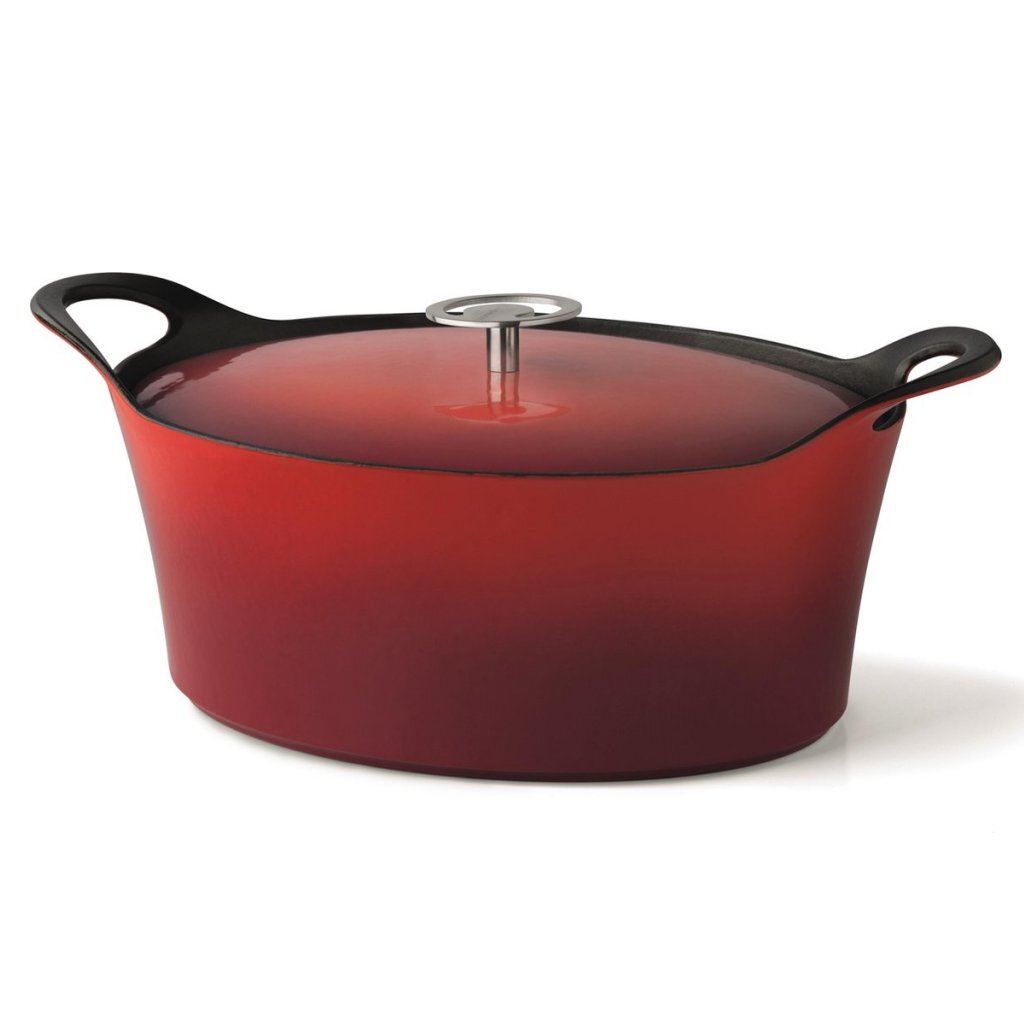 Cuisinox Volcan Cuisinox Cast Fer Frying Pan 29 cm Rouge