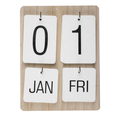 Calendrier mural bois 22x17x2,5cm