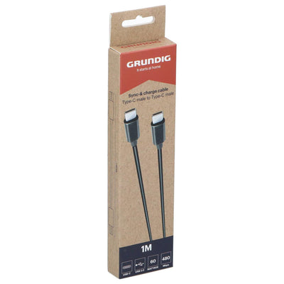 Câble de synchronisation et de chargement Grundig USB-C vers USB-C 1 mètre