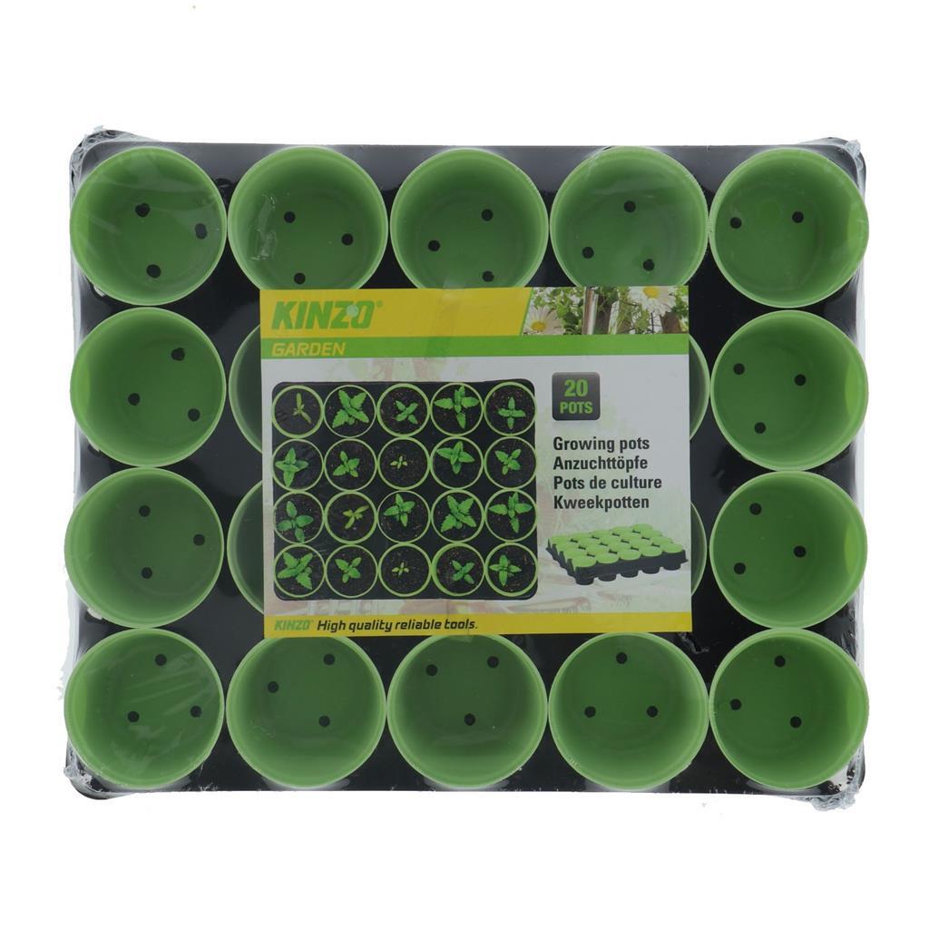 Pots de culture kinzo avec un plateau 20 pots