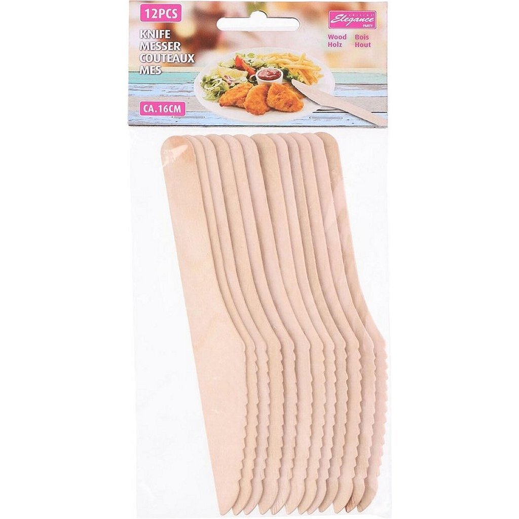 Cuisine Élégance Cuisine Élégance Couteaux en bois 16 cm 12 pièces