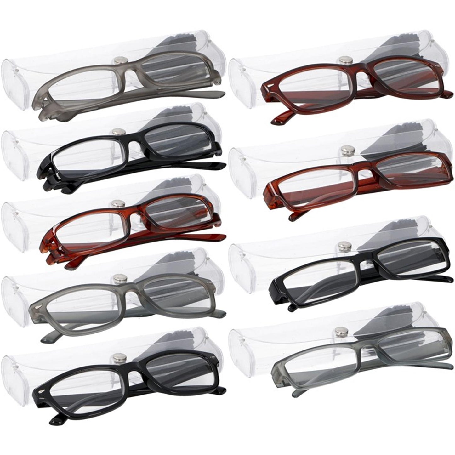 Lunettes de lecture à vie en boîte PVC résistance +3