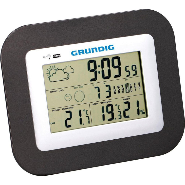 Station météo Grundig Grundig à l'intérieur et à l'extérieur noir