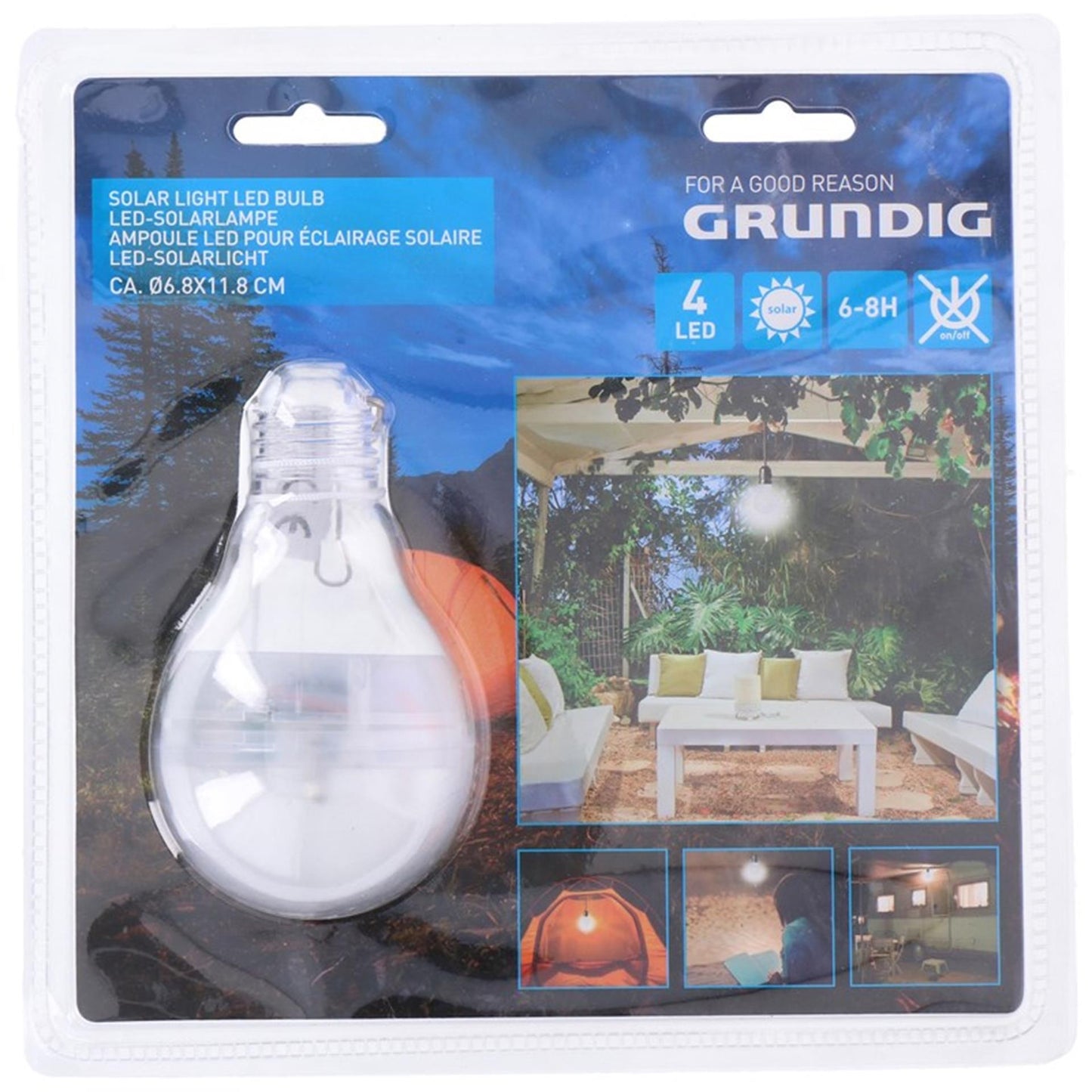 Lampe solaire Grundig 4LED 7x12cm