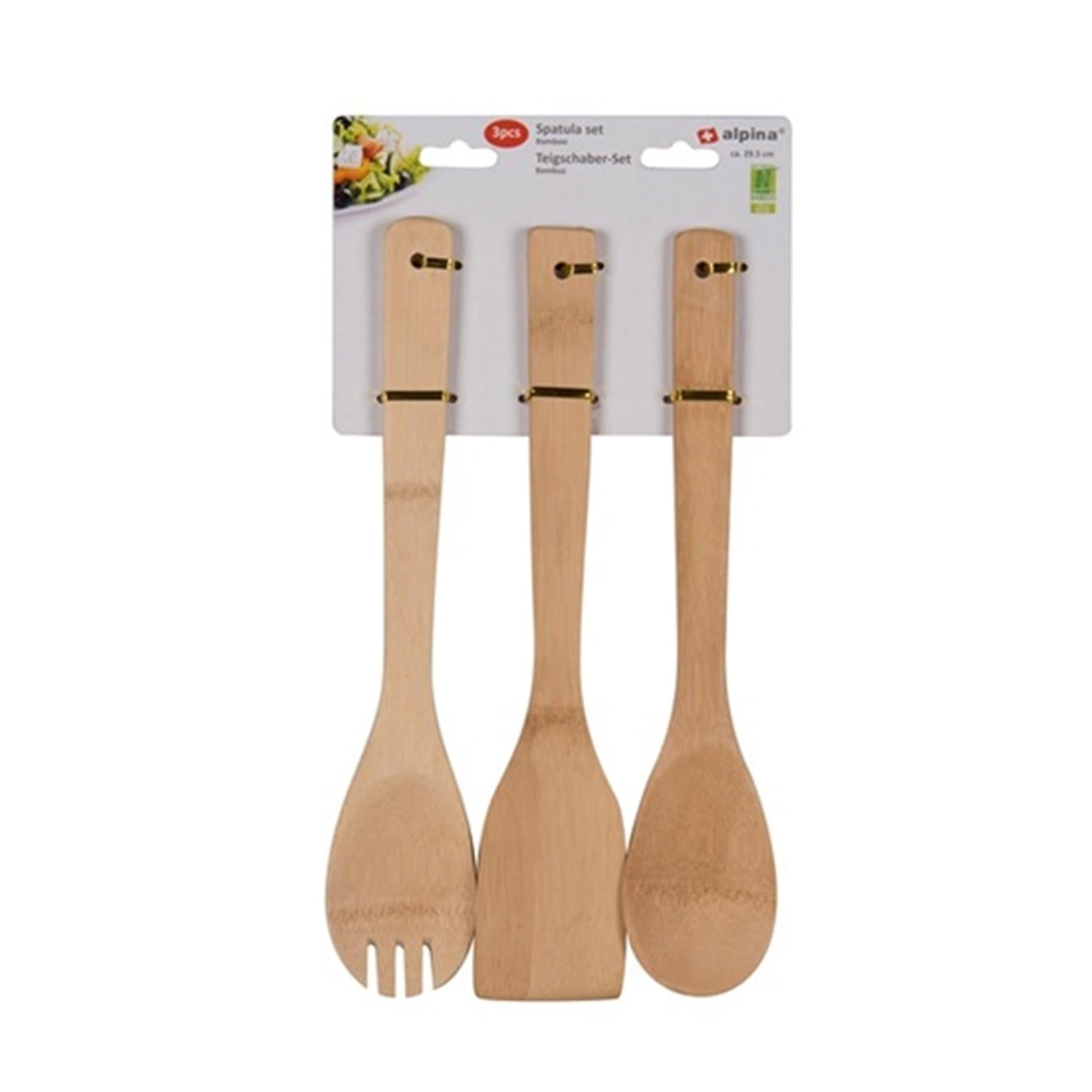 ALPINA BAMBOO SPATULA SET 29.5 cm 3 pièces