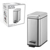 Black Decker Black Decker Pedal Bin 5L en acier inoxydable noir