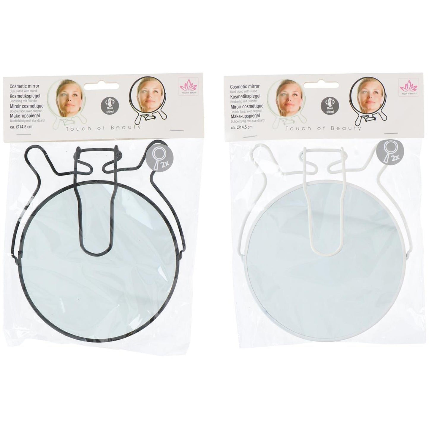 Miroir de maquillage Touch of Beauty 15,5x1,5x18cm