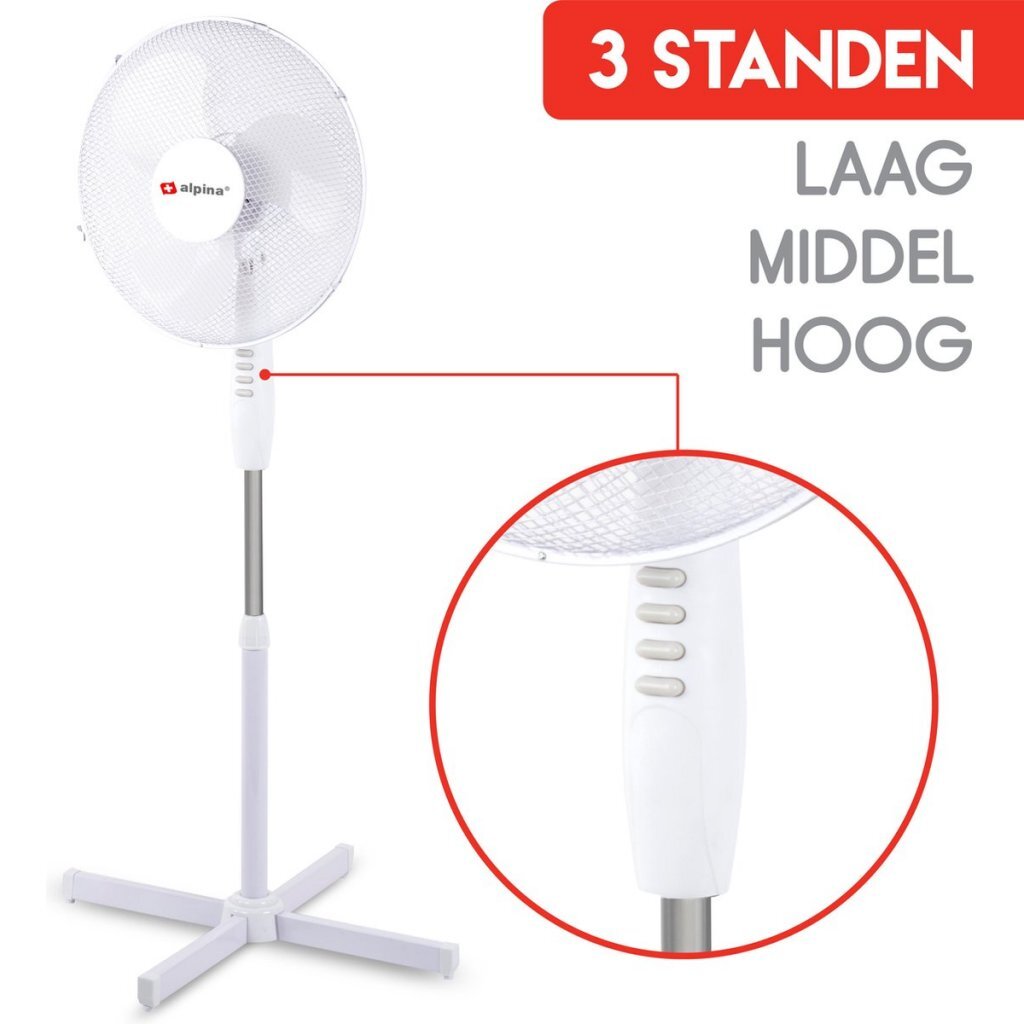 Alpina Stathiefventilator 40 cm blanc