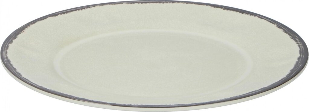 Divers Tom Dîner Assiette 25 cm Mélamine 229 grammes Gris blanc