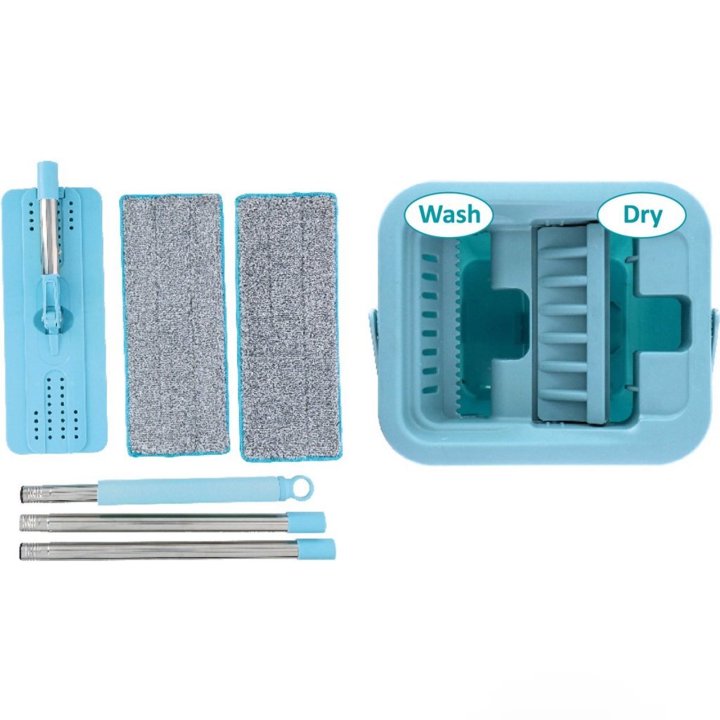 Alpina platte Mop avec godet bleu clair