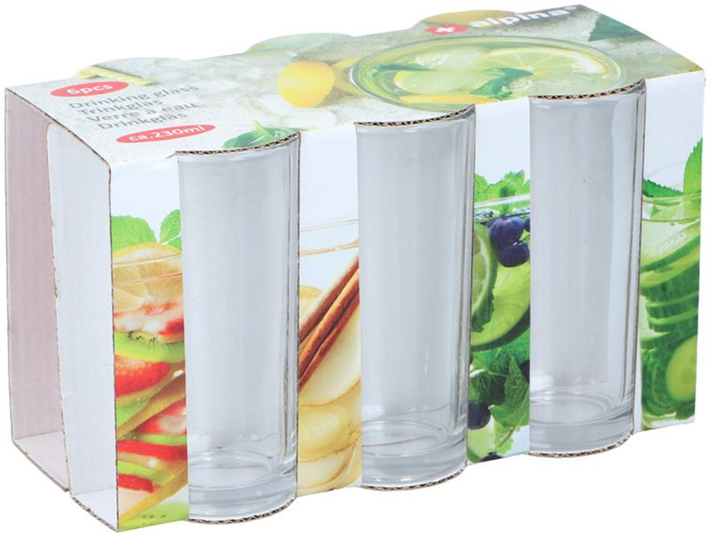 Alpina ensemble de verres à long drink 6 pièces 230ml