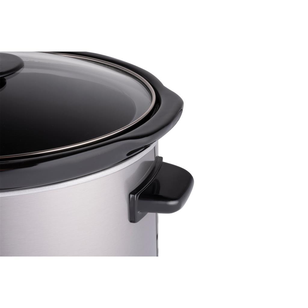 Alpina Slowcooker 3,5L 240W en acier inoxydable noir
