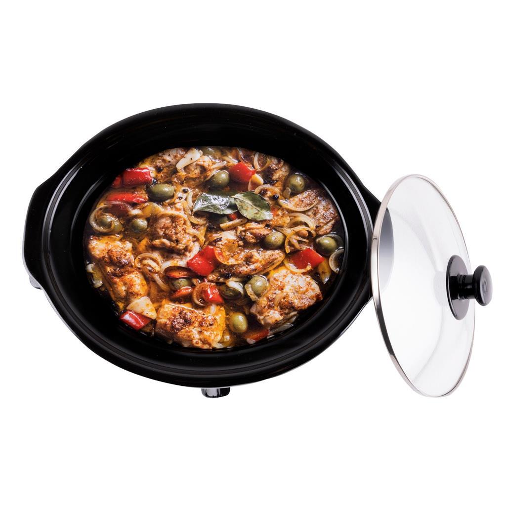 Alpina Slowcooker 3,5L 240W en acier inoxydable noir