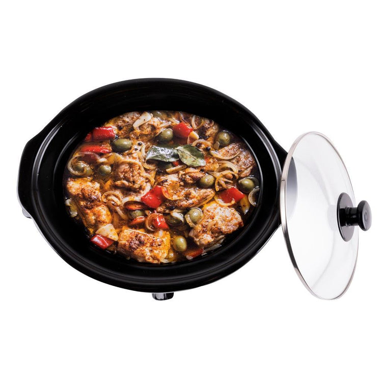 Alpina Slowcooker 3,5L 240W en acier inoxydable noir