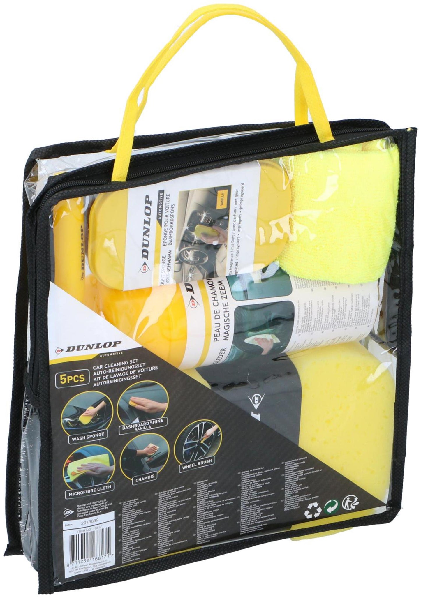 Dunlop kit de nettoyage de voiture 5 pièces