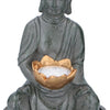 Grundig Grundig Bouddha Image avec Solarlamp LED ON-Out Button Fire Durée 6-8 heures 17x16x27cm