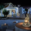 Grundig Grundig Bouddha Image avec Solarlamp LED ON-Out Button Fire Durée 6-8 heures 17x16x27cm