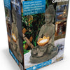 Grundig Grundig Bouddha Image avec Solarlamp LED ON-Out Button Fire Durée 6-8 heures 17x16x27cm