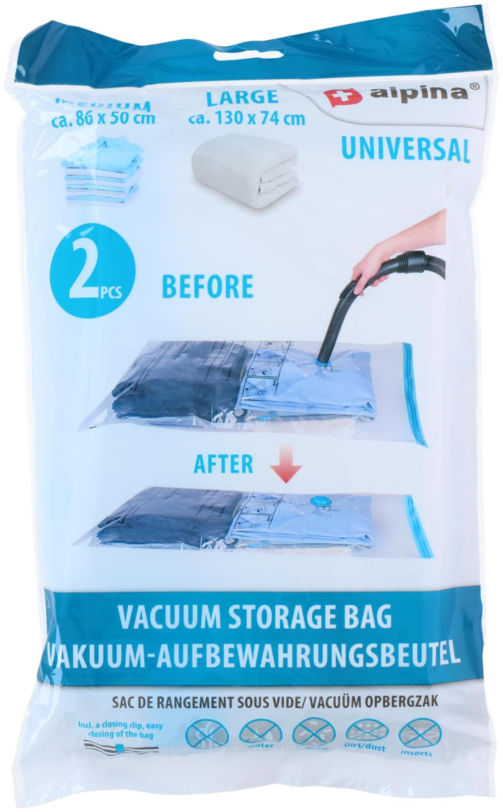 Sacs de conservation sous vide Alpina, lot de 2 pièces