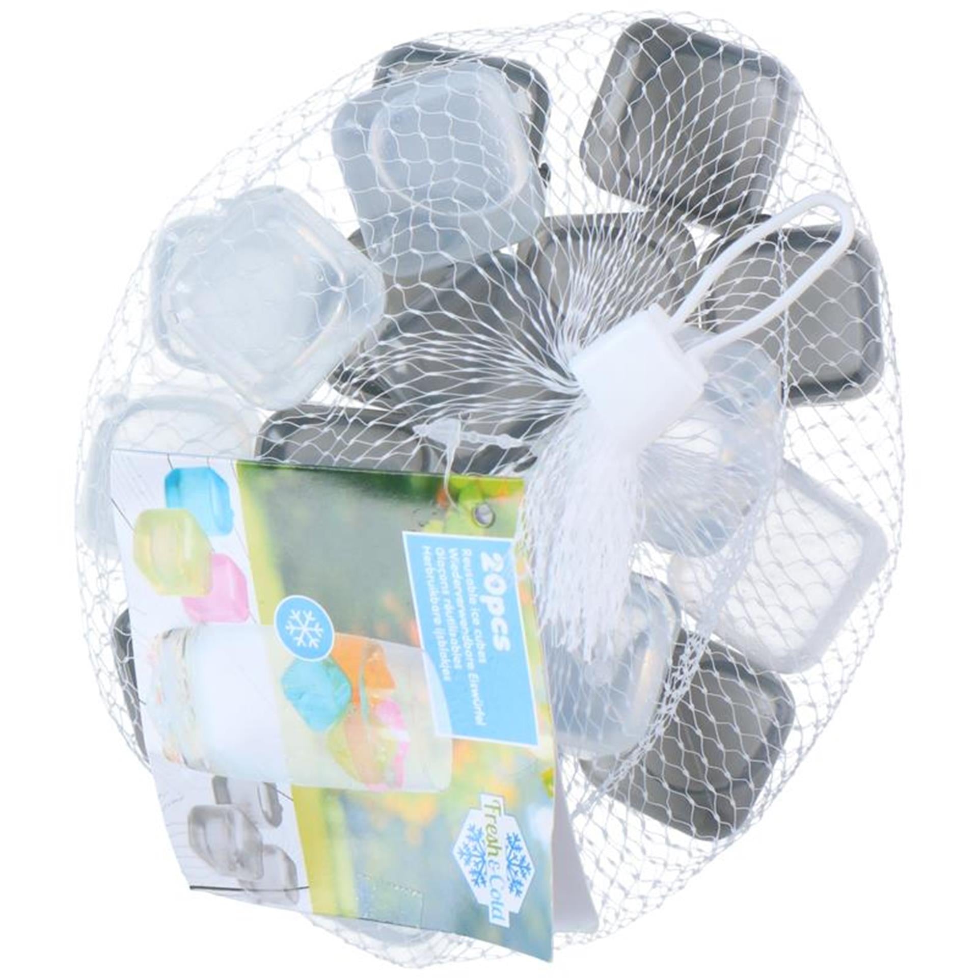 Glaçons de cuisson carrés à vie, 20 pièces dans un sac en filet