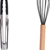 Ensemble d'ustensiles de cuisine Alpina avec support 12 pièces Silicone Gerei avec poignée en bois noir