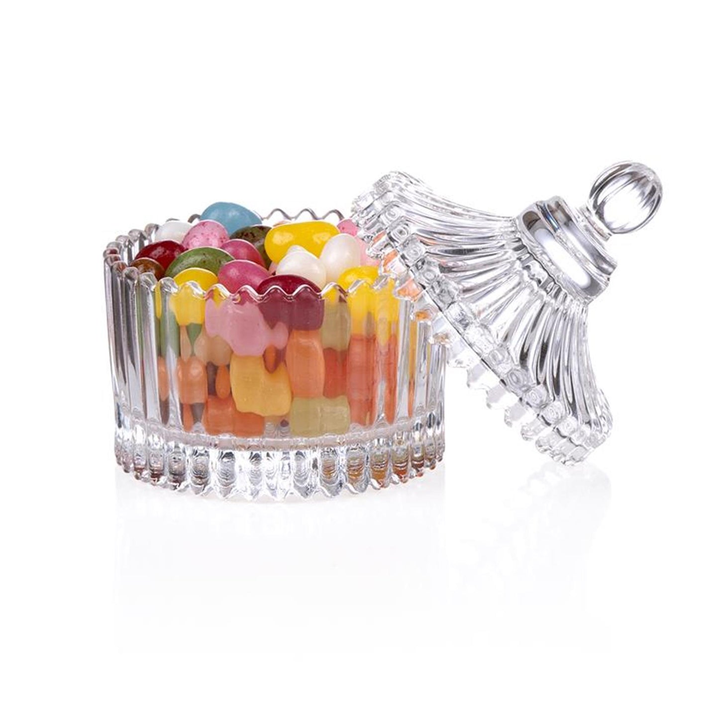 Pot Alpina avec couvercle verre ø6,8x8,5cm