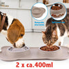 Gamelle à nourriture pour animaux avec tapis et gamelle en acier duo 45x27