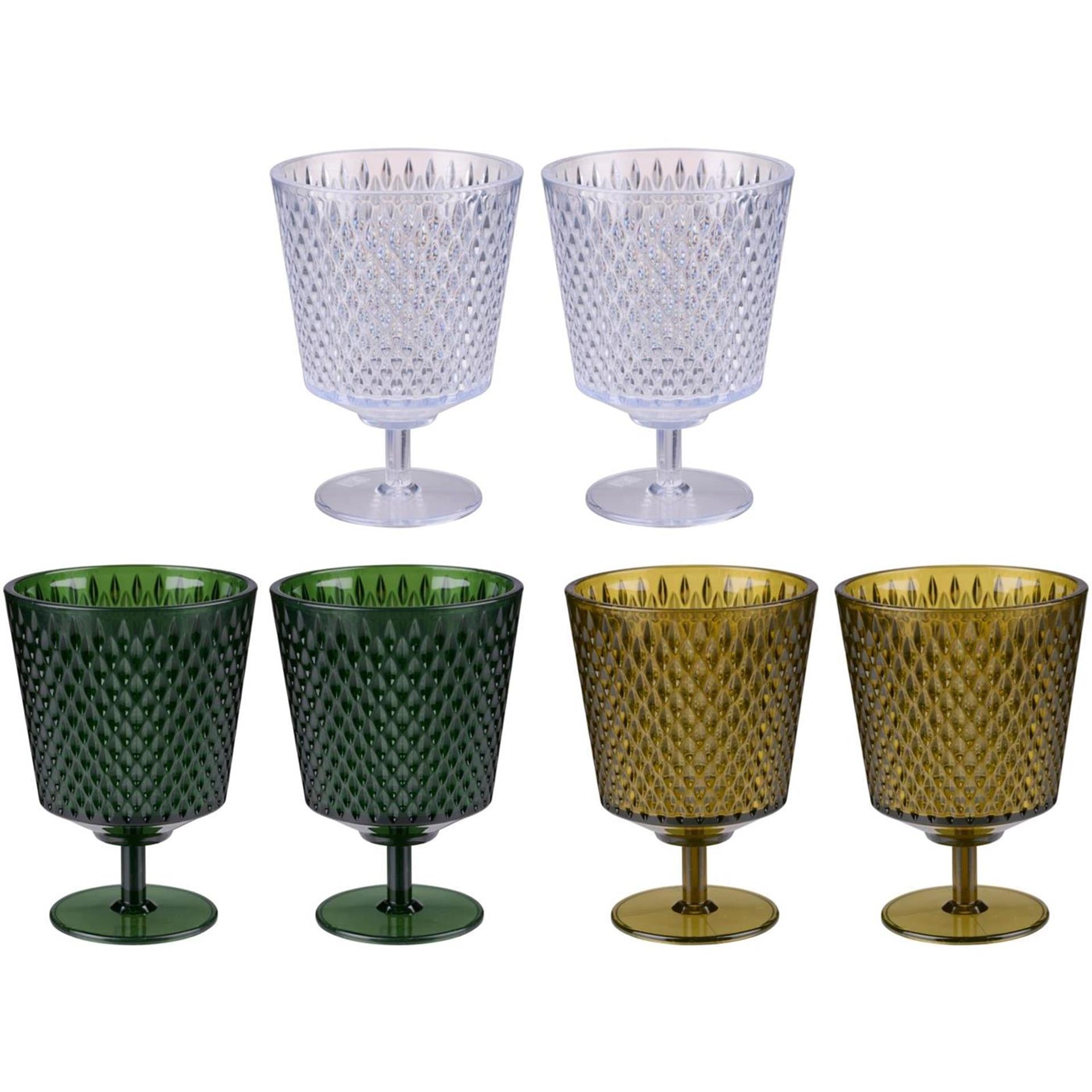 Alpina ensemble de verres à vin 2 pièces 200ml en plastique