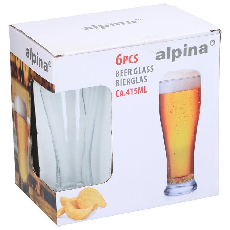 Verre à bière Alpina 415ml ø6,7cm boîte de 6 pcs