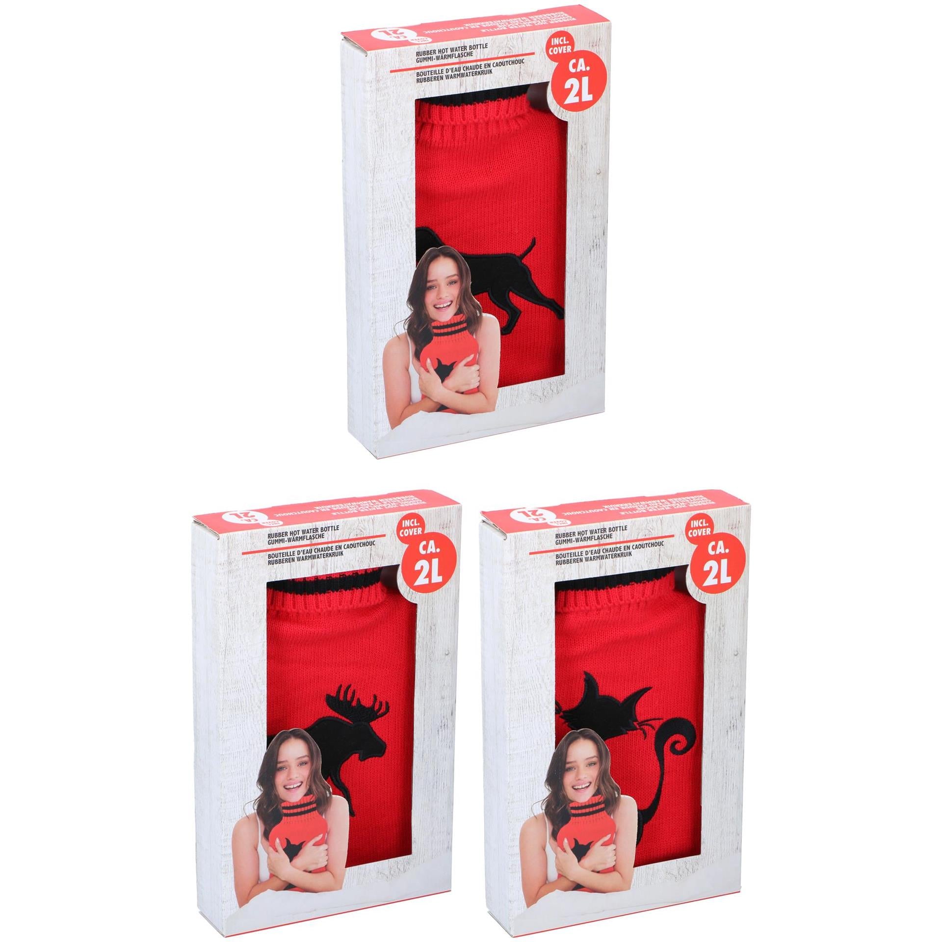Bouillotte à vie avec housse tricotée 2l