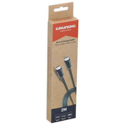 Câble de chargement Grundig USB-C vers USB-C 2m