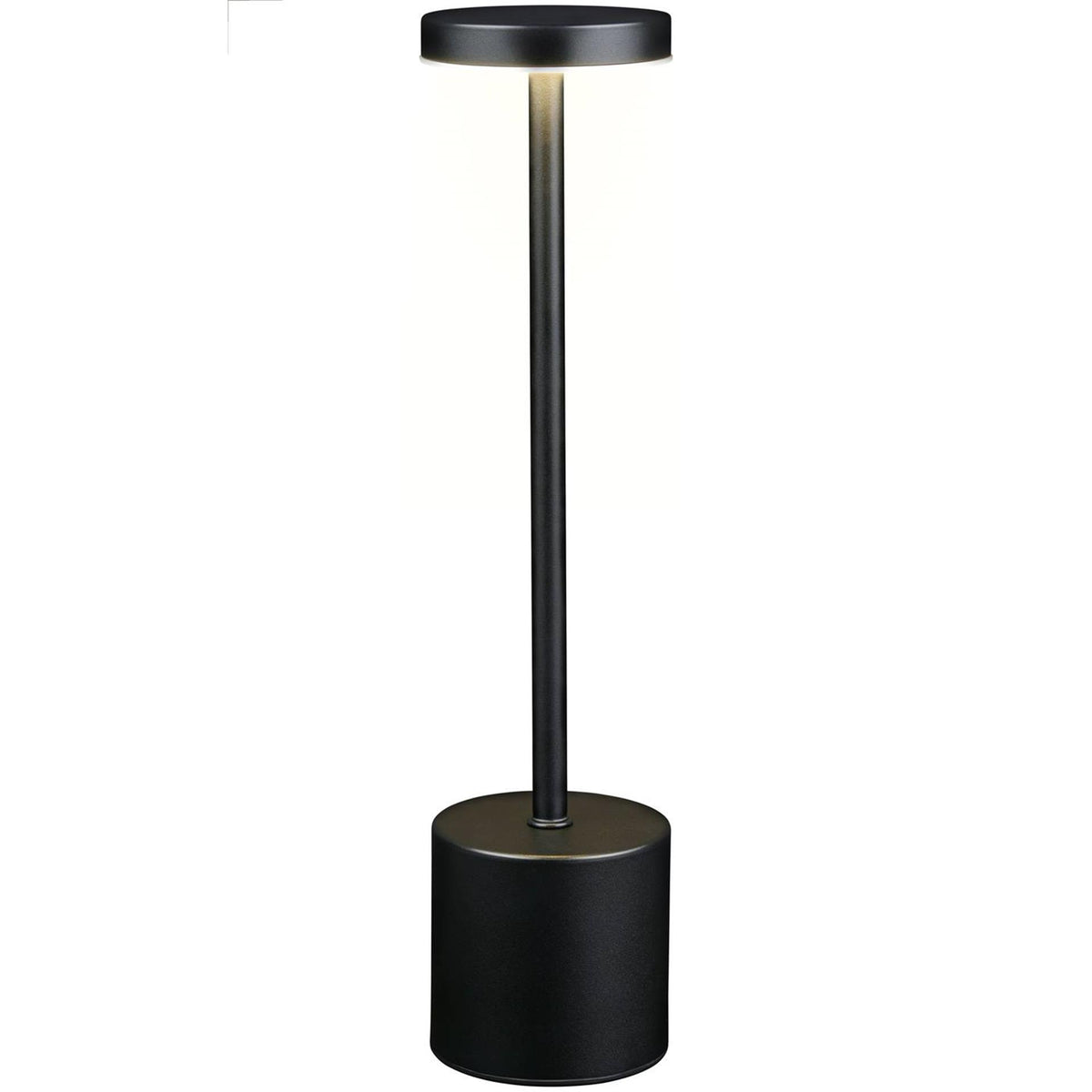 Grundig lampe de table moderne noire rechargeable USB-C 8x34,5cm