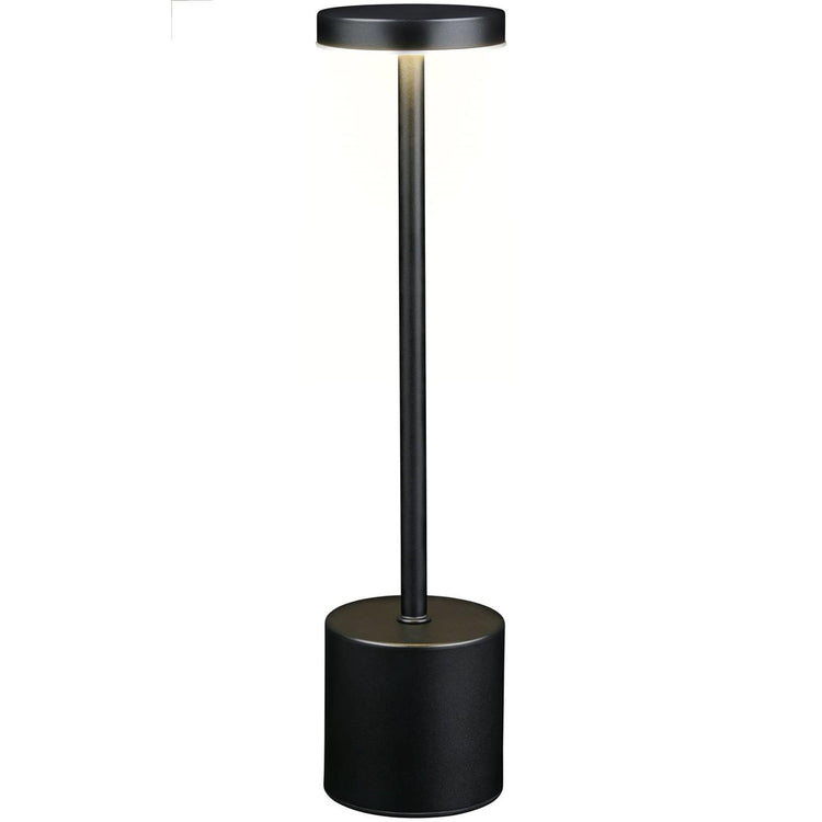 Grundig lampe de table moderne noire rechargeable USB-C 8x34,5cm
