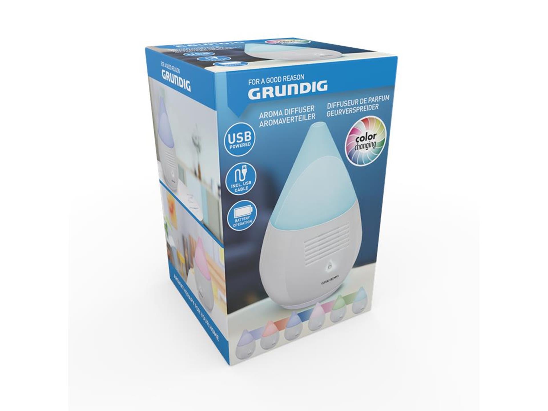Changement de couleur du diffuseur d'arôme Grundig
