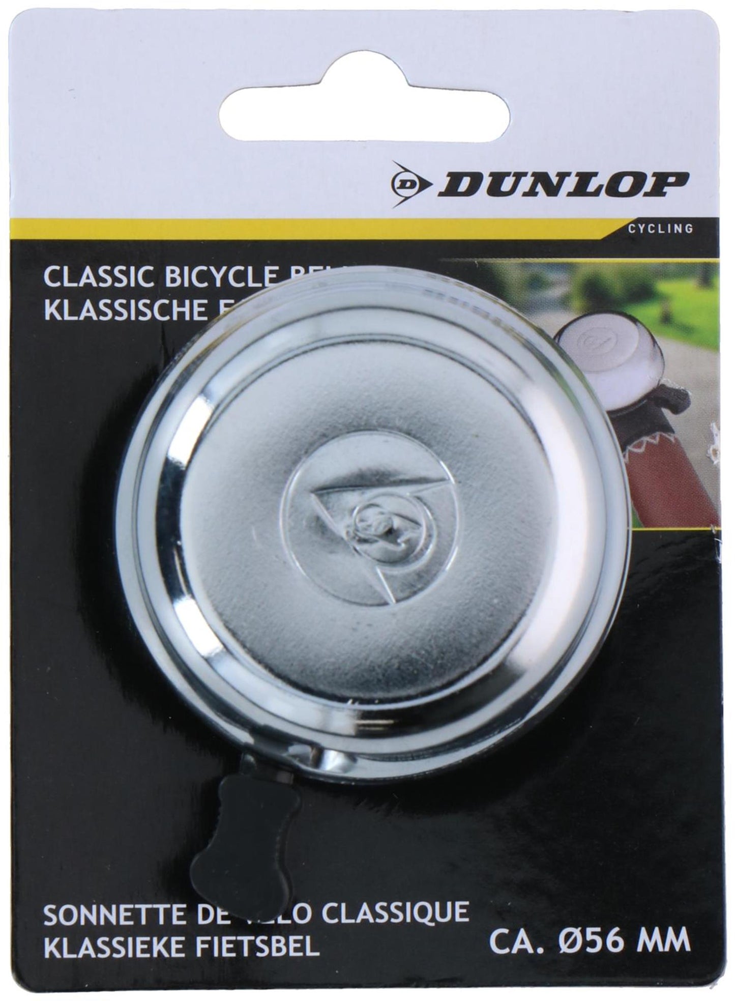 Cloche de vélo classique en argent